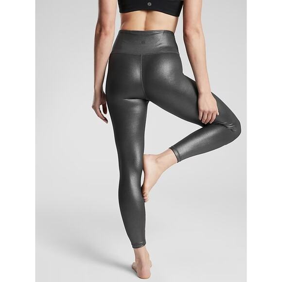 Athleta Elation Ultra High Rise Leggings in Shimmer Black Small - Picture 2 of 8